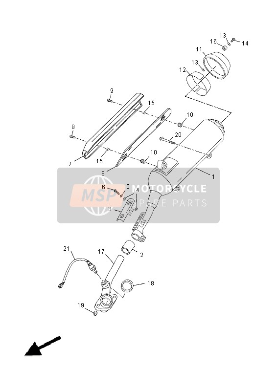 Yamaha YP125R 2014 ABGAS für ein 2014 Yamaha YP125R